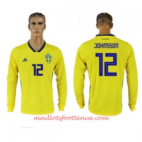Maillot/Tenue Suède Johnsson 12 Domicile Coupe du monde 2018 Manche Longue